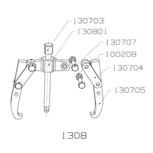 EXTRACTOR FORZA SERIE 1300 MECÁNICO DE 2 PATAS